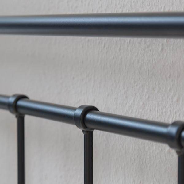 Metallbett 160x200cm Bettgestell Doppelbett 5072 schwarz - Palo24