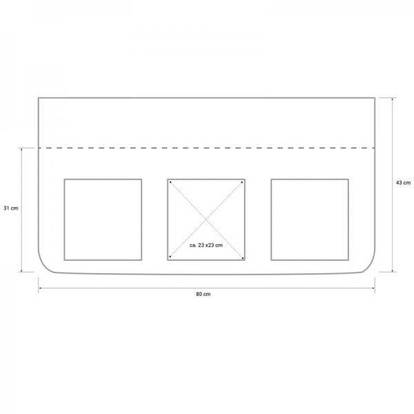 Bett Tasche Stofftasche für Hochbett Bettzubehör blau Fussball Stoff Kinderbettt - Palo24