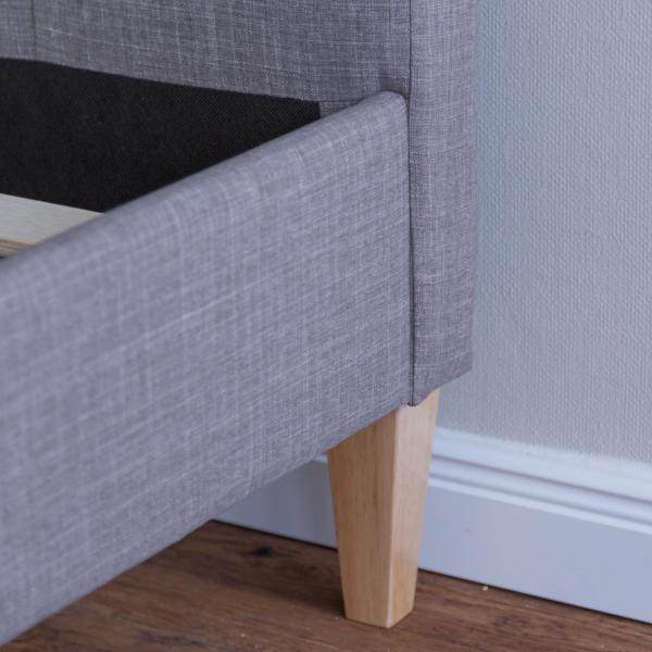 Polsterbett 160 x 200 cm grau - Palo24