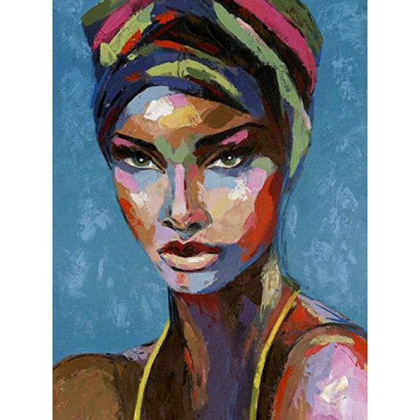 Wandbild Ölbild Frauenkopf modern Art 90x120cm - Palo24