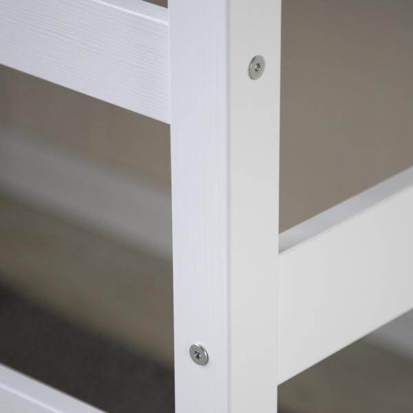 Hochbett Kinderbett 90x200 weiss Schreibtisch Spielbett - Palo24