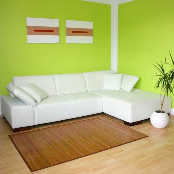 Bambusmatte 200x250 Bambusteppich Teppich Bambus braun - Palo24