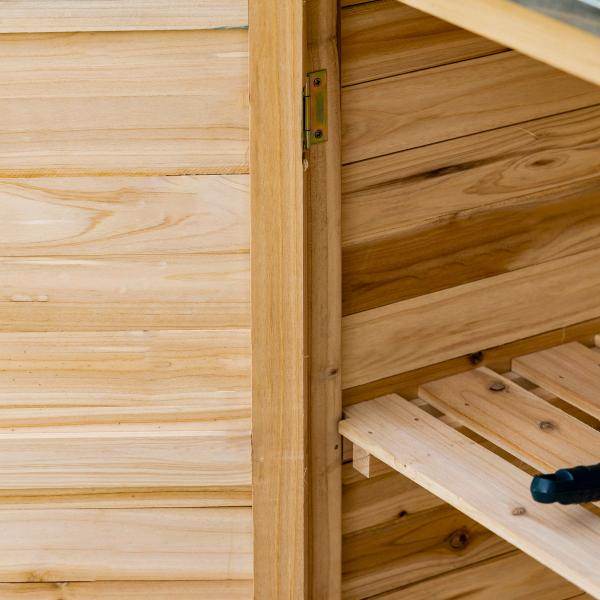 Gartenschrank mit Unterschrank Holz Geräteschrank Geräteschuppen - Palo24