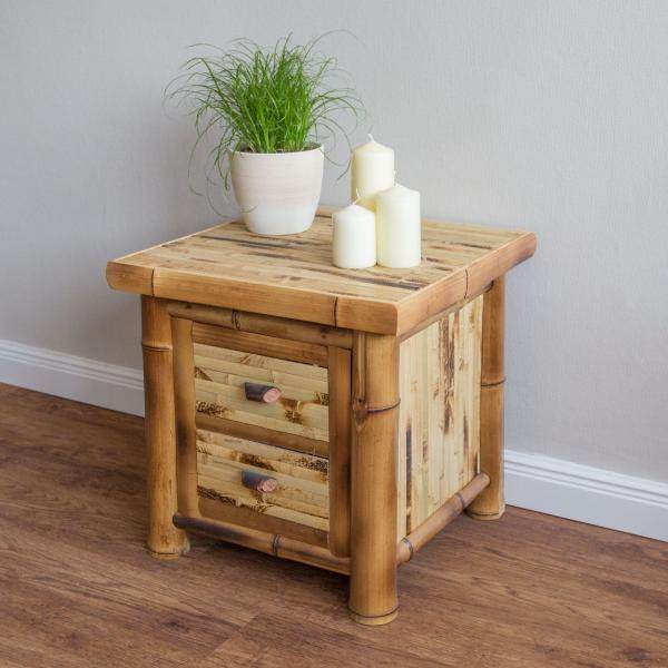 Nachttisch Bambustisch Beistelltisch Bambus - Palo24