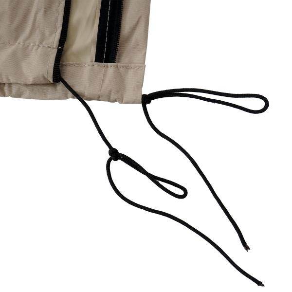 Schutzhülle HWC für Ampelschirm bis 4 m, Abdeckhülle Cover mit Reißverschluss ~ creme - Palo24