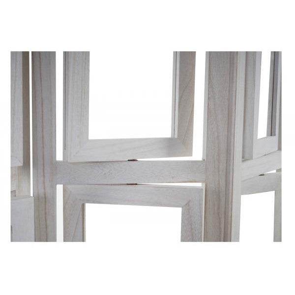 Paravent Fotogalerie II, Raumteiler Trennwand Sichtschutz Foto-Paravent, 160x125cm ~ weiß - Palo24