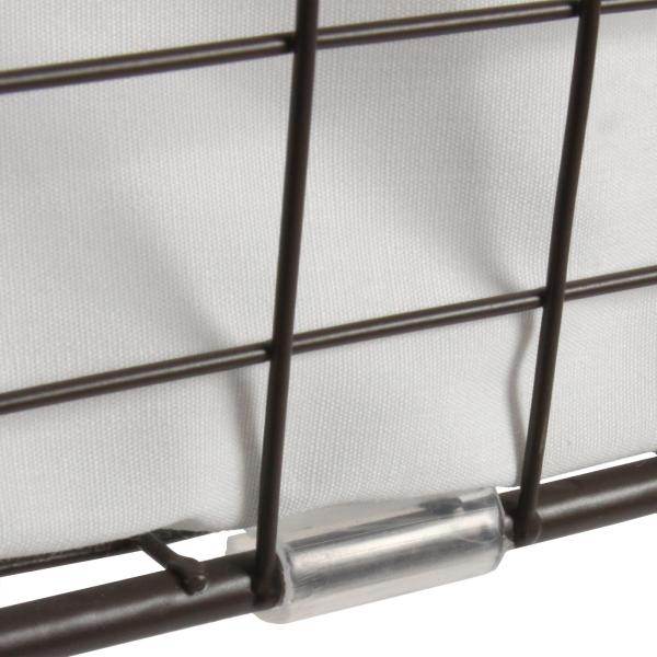 4er-Set Regalkorb Tanta, Badkorb Schrankkorb Aufbewahrung Ordnungshelfer, Metall mit Stoffbezug - Palo24