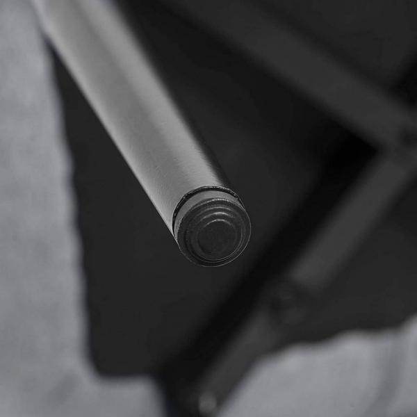 4er-Set Esszimmerstühle mit Rückenlehne, Sitzfläche aus Leinen, Metallbeine hellgrau - Palo24