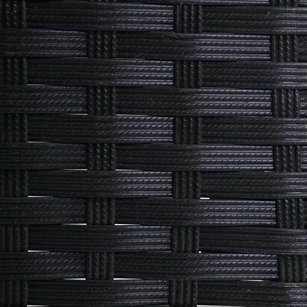 Poly-Rattan Gartentisch Halden, Beistelltisch Tisch mit Glasplatte ~ anthrazit - Palo24