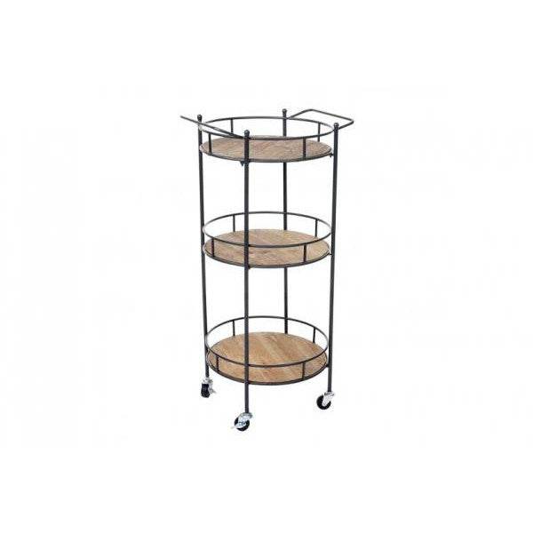 Servierwagen Barwagen Teewagen, Tanne Holz massiv Vintage - Palo24