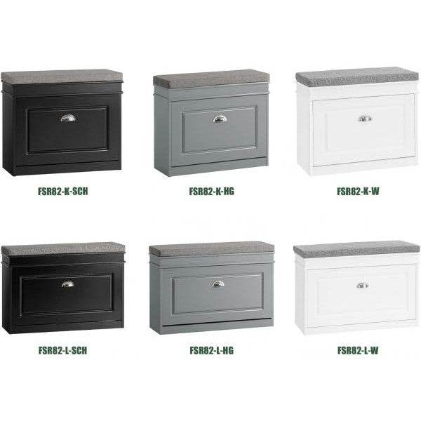 Schuhkipper | Schuhbank | Sitzbank | Schuhkommode | Schuhschrank Hellgrau - Palo24