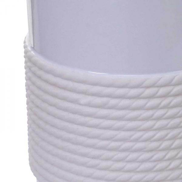 5-teiliges Badset HWC-C73, WC-Garnitur Badezimmerset Badaccessoires, Keramik ~ weiss - Palo24