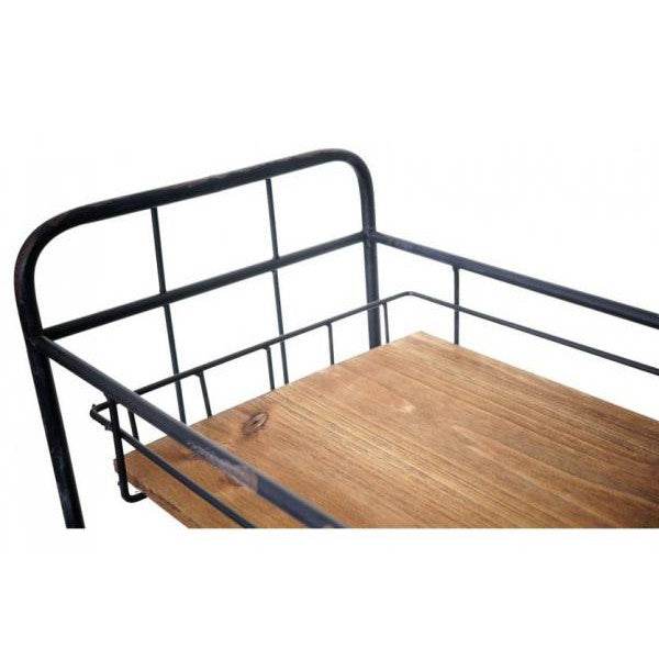 Servierwagen, Regal Küchenhelfer Barwagen Metallregal mit Hängekörben - Palo24