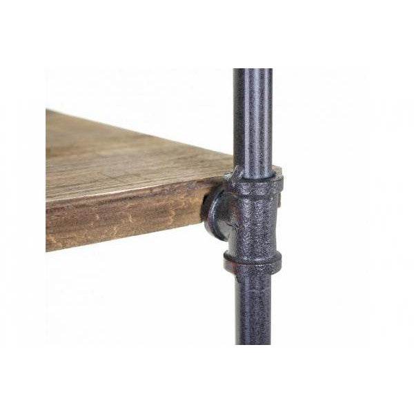 Standregal Bücherregal Wohnregal Ablageregal, Industriedesign 4 Ebenen Holz Metall - Palo24