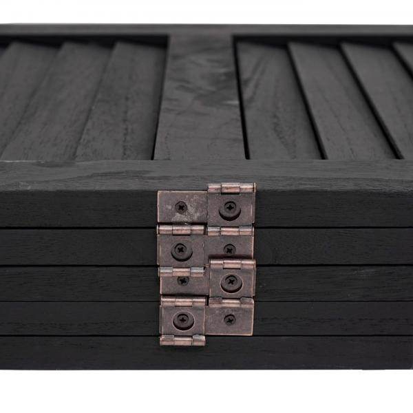 Paravent HWC-G30, Trennwand Sichtschutz Raumteiler, Shabby-Look 170x200cm ~ anthrazit - Palo24