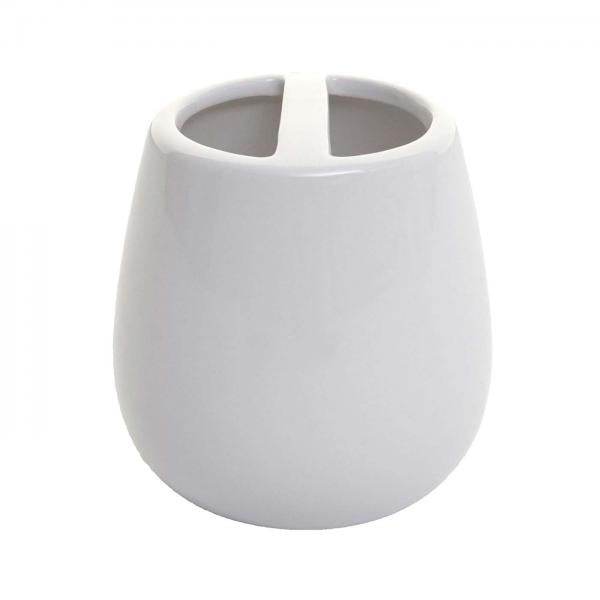 5-teiliges Badset HWC-C72, WC-Garnitur Badezimmerset Badaccessoires, Keramik ~ weiss - Palo24