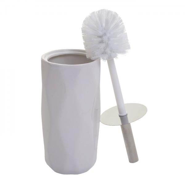 5-teiliges Badset HWC-H88, WC-Garnitur Badezimmerset Badaccessoires, Keramik ~ weiss - Palo24