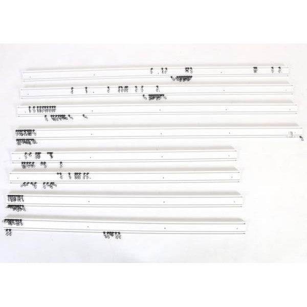 Seitenwand für Pergola HWC-J32, 4er-Set + Moskitonetz Pavillon Ersatzseitenwand ~ 4x3m weiss - Palo24