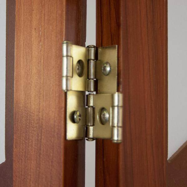 3 fach Paravent Raumteiler Holz Trennwand spanische Wand Sichtschutz Braun - Palo24