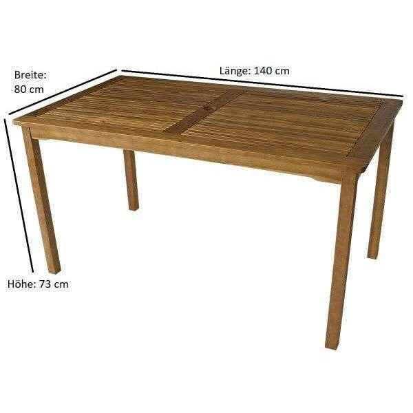 Tisch ST. VINCENT 140x80cm, Akazie geölt, FSC®-zertifiziert