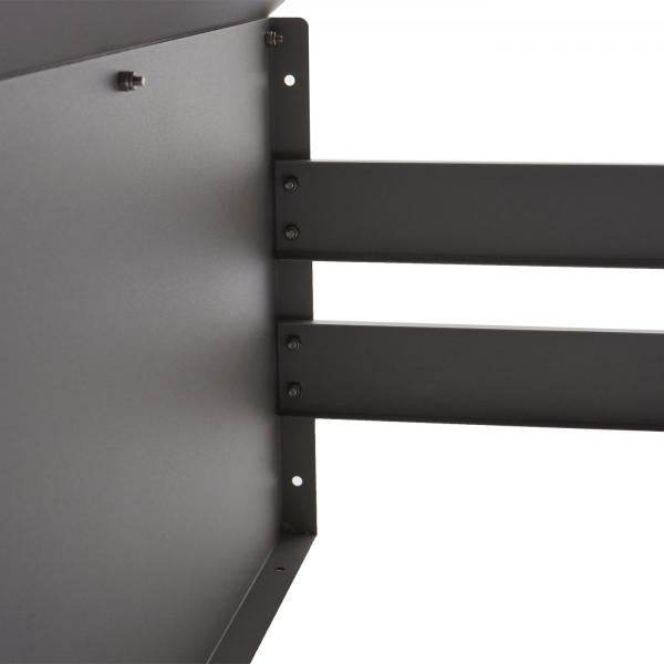 Mähroboter-Garage HWC-L43, Dach Unterstand für Rasenmäher, Metall 40x59x69cm ~ grau - Palo24