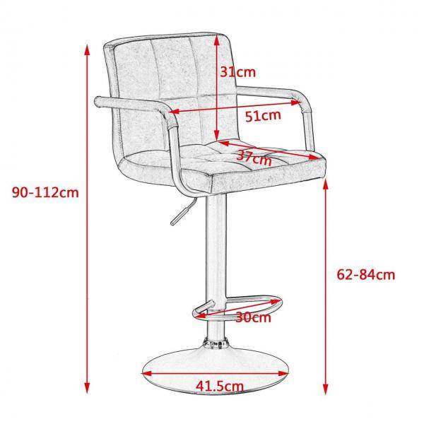 Barhocker 2er Set Barstuhl drehbar Stahl dunkelbraun - Palo24