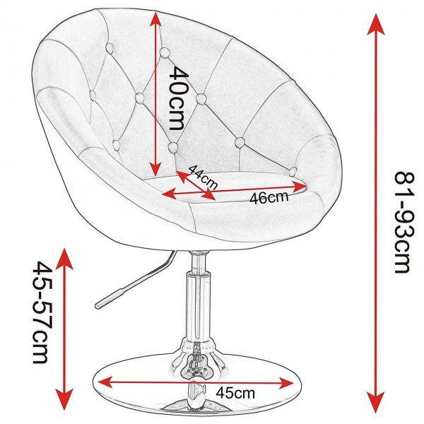 Barsessel mit Lehne aus Kunstleder - Modell Anni weiß - Palo24