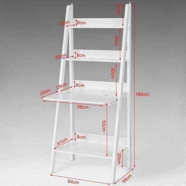 Bücherregal mit Schreibtisch | Korktafel | Standregal Holz