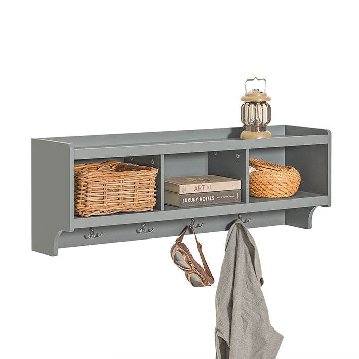 Wandgarderobe | Hängeregal | Flurgarderobe Hellgrau | FHK28-HG - Palo24