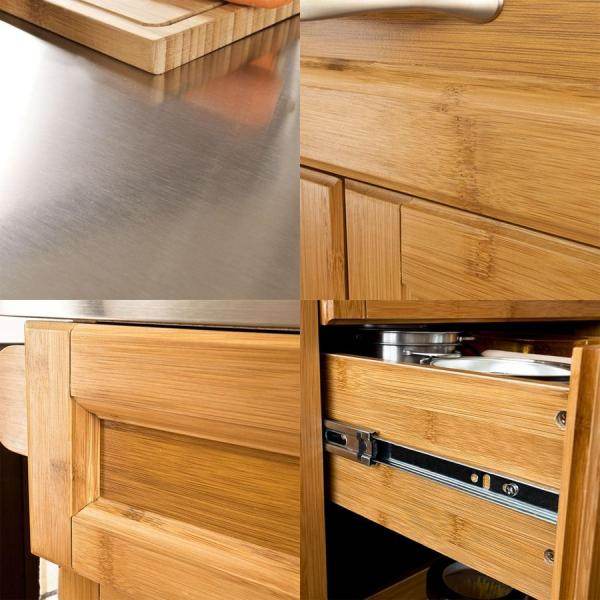 Küchenwagen | Küchenschrank Bambus | Servierwagen - Palo24