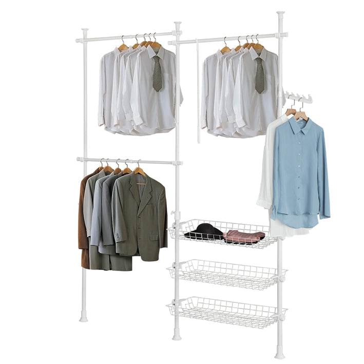 Teleskop Kleiderstange | Kleiderstangen System | Regalsystem | FRG34-W - Palo24