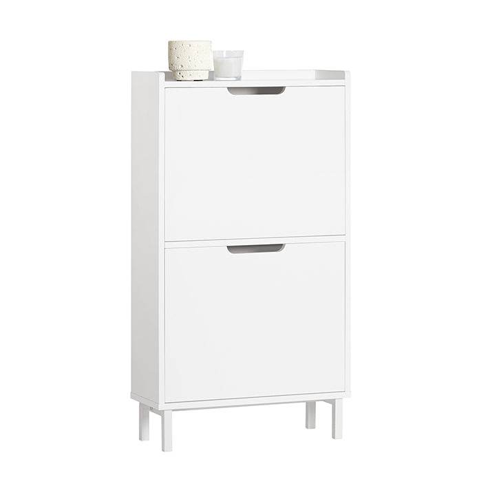 Schuhkipper mit 2 Klappen | Schuhschrank | Schuhkommode | Weiss FSR151-W - Palo24