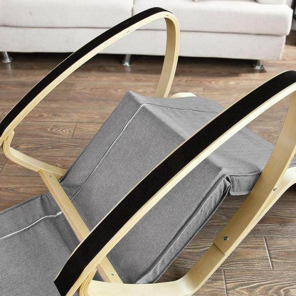 Schaukelstuhl | Stillstuhl | Schwingsessel Grau - Palo24