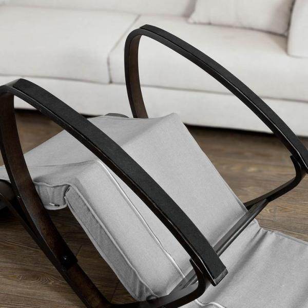 Schaukelstuhl | Schwingsessel | Stillstuhl Grau - Palo24