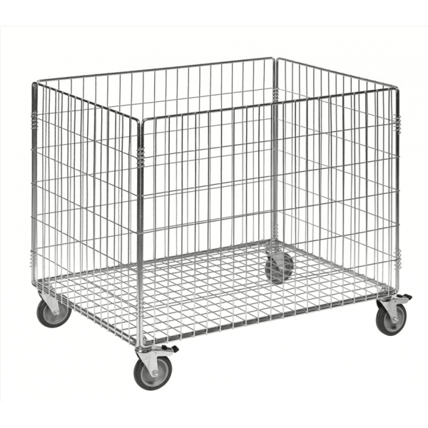 Gitterwagen bis 60kg belastbar 4 Lenkrollen 2 davon mit Bremse verzinkt - Palo24