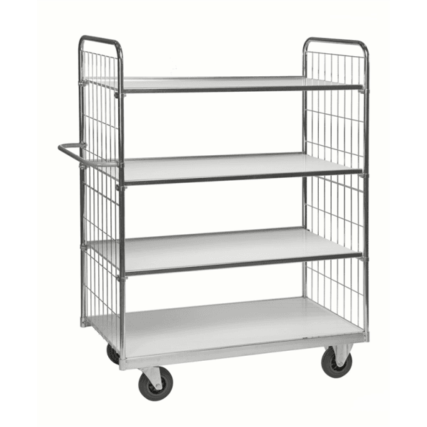 Kommissionierwagen Etagenwagen 4 Böden bis 300kg belastbar - Palo24