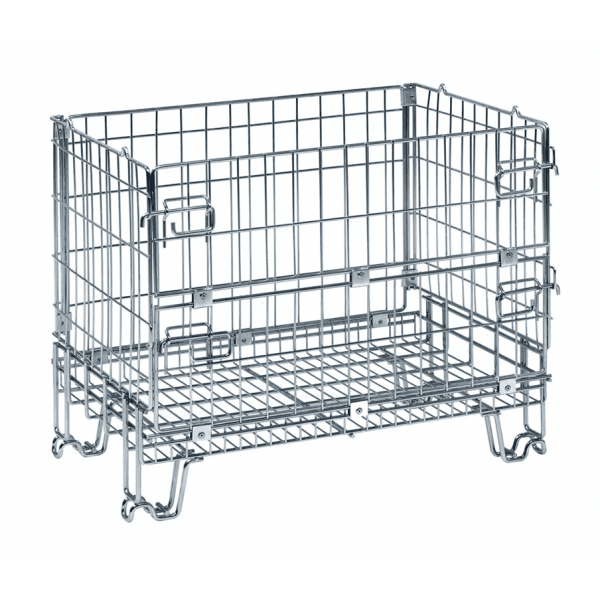 Gitterbox Palettencontainer bis 300kg belastbar verzinkt - Palo24