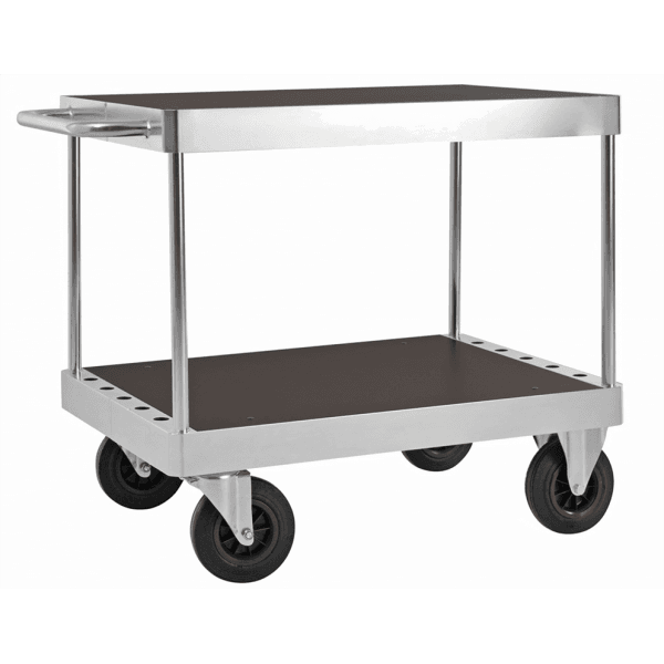 Plattformwagen bis 800kg belastbar 2 Bockrollen 2 Lenkrollen - Palo24