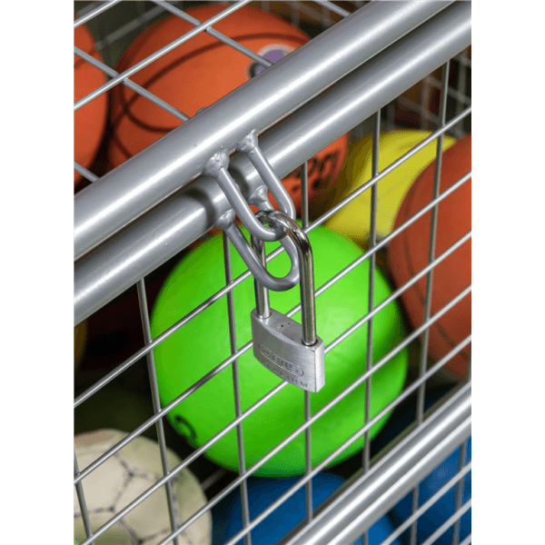 Gitterwagen bis 150kg belastbar, 4 Lenkrollen, 2 davon mit Bremse, grau - Palo24