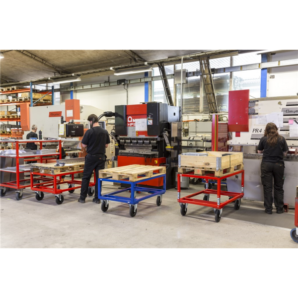 Paletten-Fahrgestell Palettenwagen Traglast: 800 kg - blau - Palo24