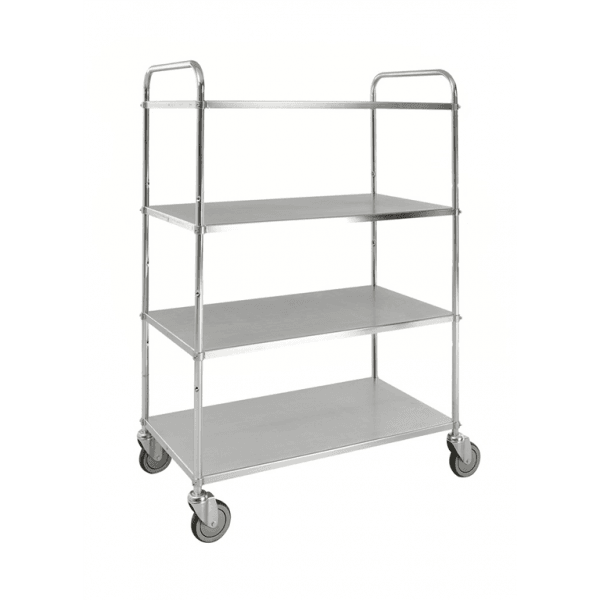 Etagenwagen 4 Böden bis 250kg belastbar 4 Lenkrollen 2 davon mit Bremse - Palo24