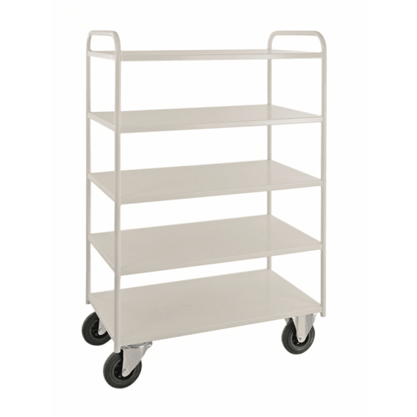 Etagenwagen mit 5 Böden bis 400kg belastbar mit Bremse - Palo24