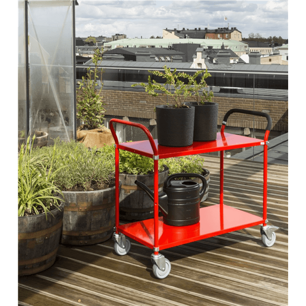 Tischwagen Farbiger Wagen Etagenwagen 2 Böden Schwarz - Palo24