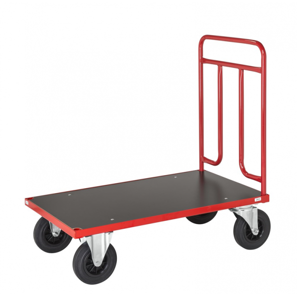 Roter Plattformwagen Pulverlackiert MDF Platte - Palo24