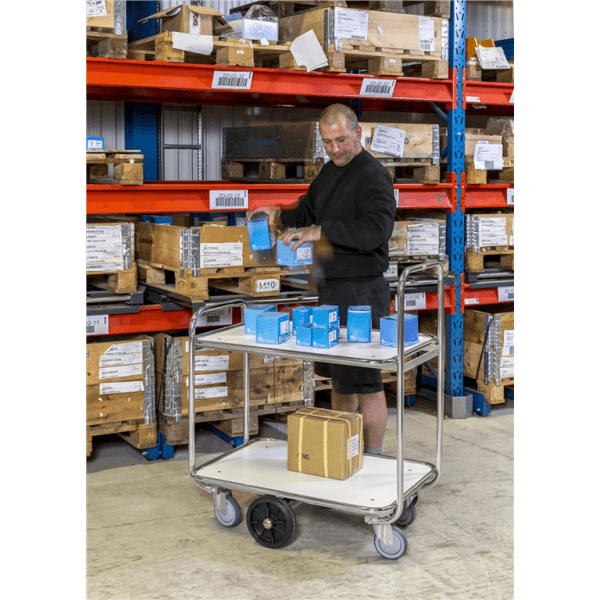 Kommissionierwagen mit 2 Böden bis 300kg belastbar - Palo24