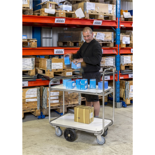 Kommissionierwagen mit 2 Böden E-Commerce Grösse L - Palo24