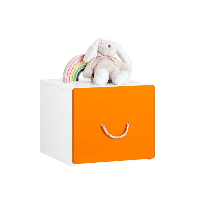 Spielzeugtruhe | Spielzeugkiste mit Deckel | Aufbewahrungsbox für Kinder | Orange Weiss KMB74-W - Palo24