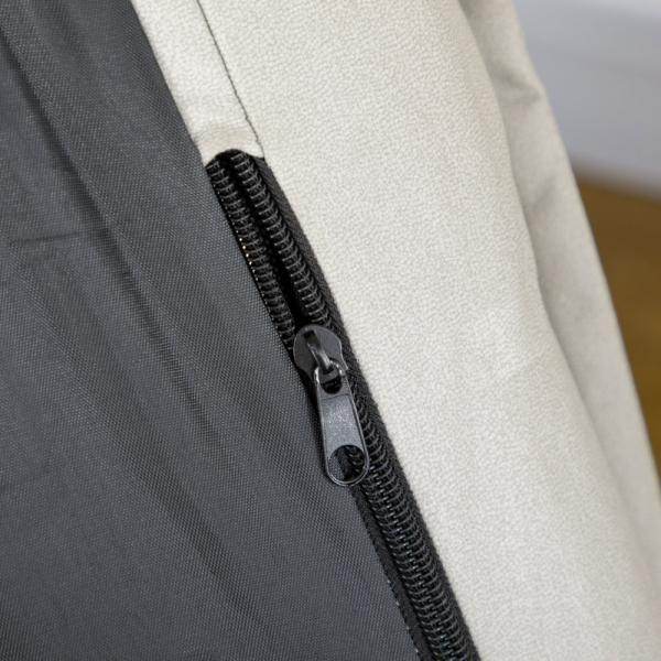 Sessel, drehbar, neigbare Rücklehne, Lederoptik, Stahlrahmen, hellgrau, 62 x 62 x 95 cm - Palo24