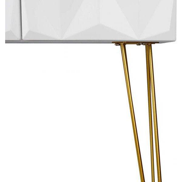 Designer Schminktisch & Hocker schwenkbarer Spiegel 3D-Schublade Gold - Palo24