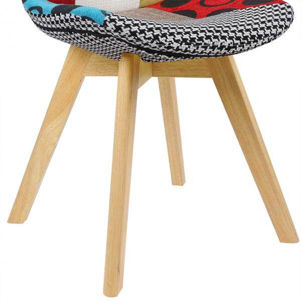 2er-Set Esszimmerstühle aus Holz mit Leinenbezug Modell Lisa - Palo24